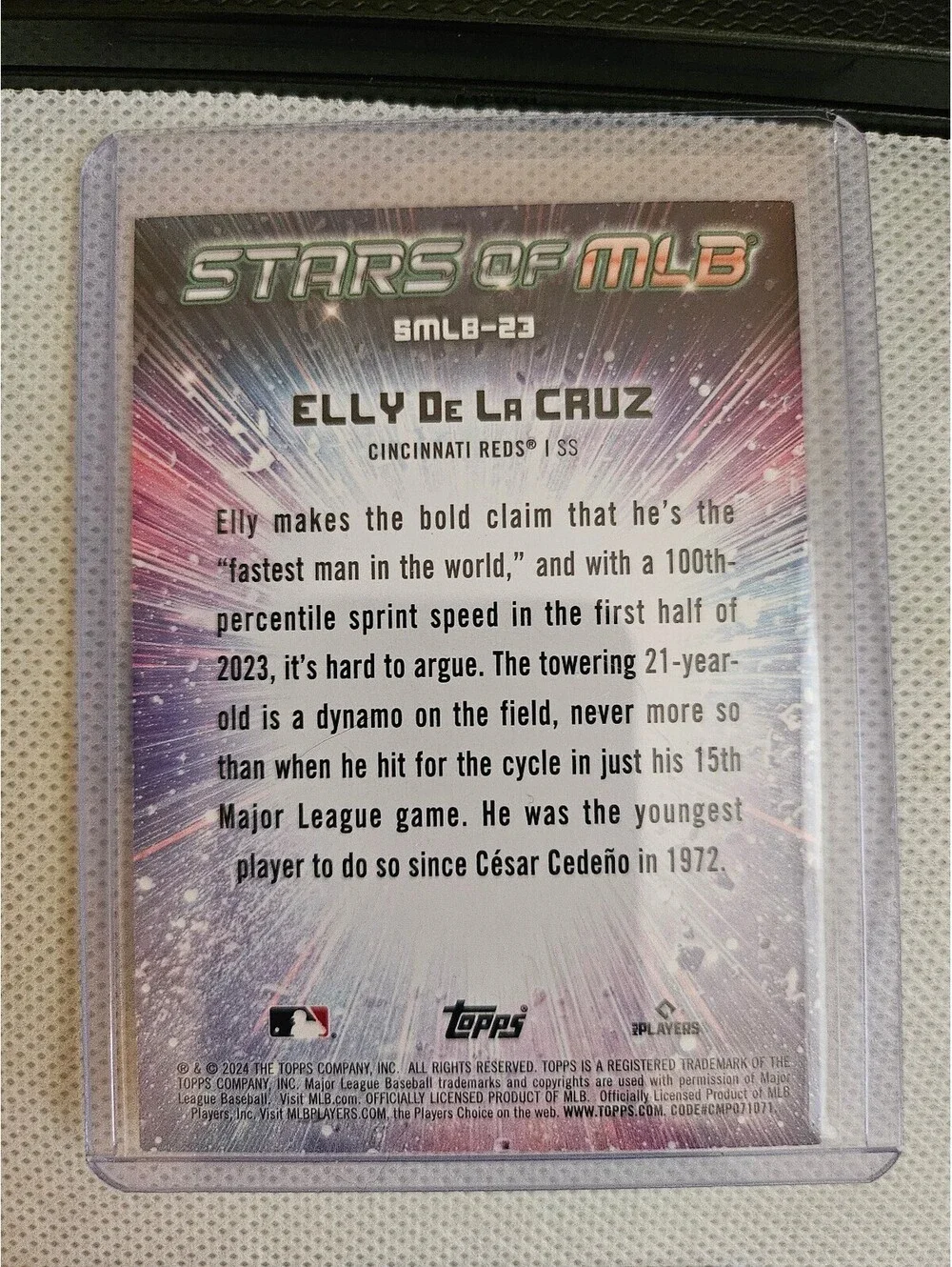 2024 Topps - Elly De La Cruz ROOKIE CARD #CSMLB-23 Stars Of MLB